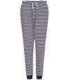 SF086 SF Clothing Unisex Cuffed Lounge Pants Navy / White Stripes colour image